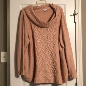 Pink turtleneck sweater